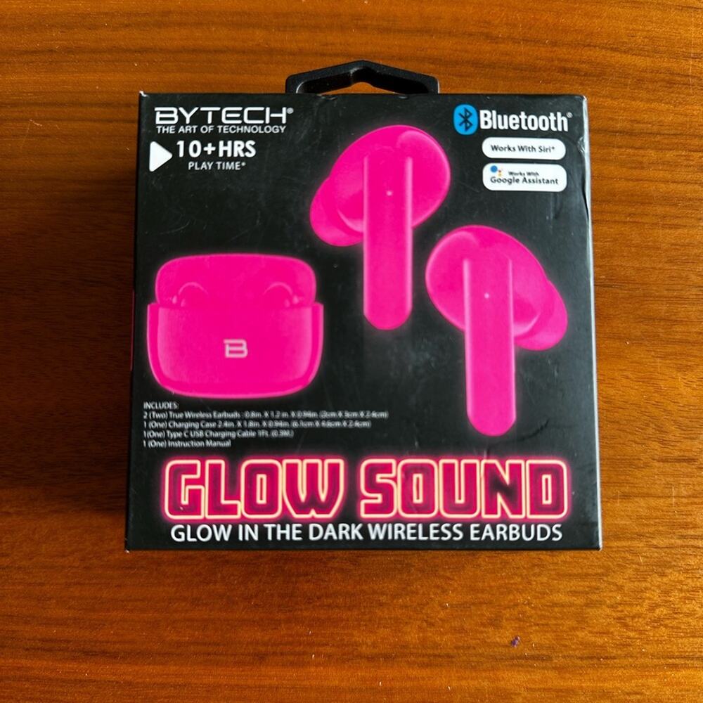 BYTECH Glow Sound Bluetooth Earbuds NWT